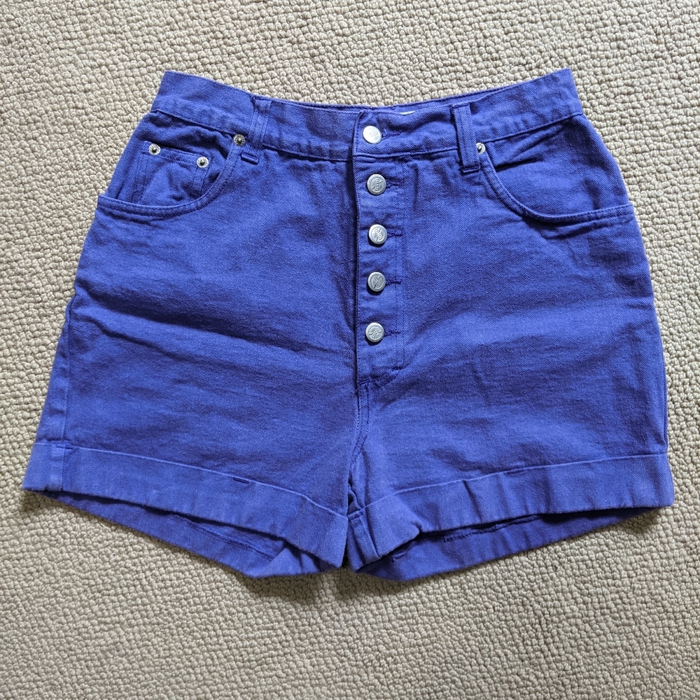 Vintage No Excuses Purple Denim Shorts
